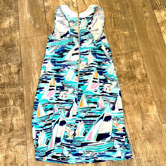 NWT $218 Lilly Pulitzer Carlotta Sailboat Shift Dress Size 00 - Picture 4 of 12